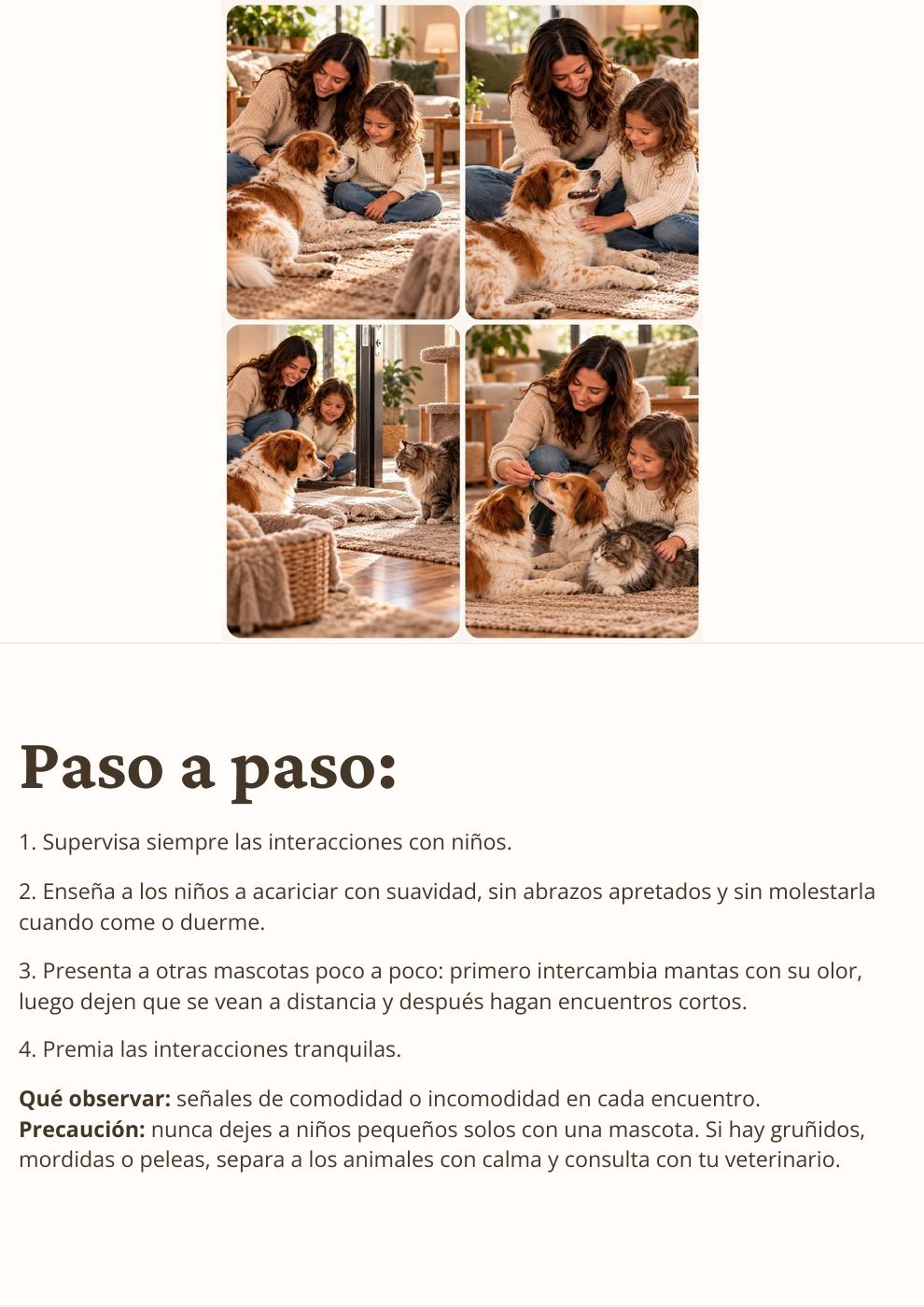 Página original 58 del ebook: Convivencia con niños y otras mascotas